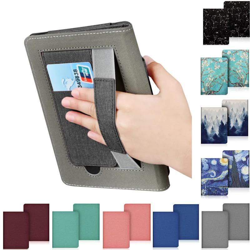 Магнитный чехол с ремешком на руку для Kindle Paperwhite 5-го 6-го 7-го поколения 2013 2015 2017