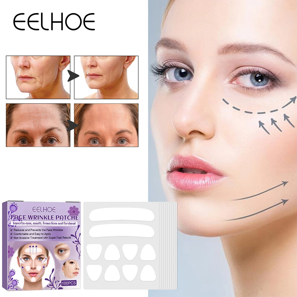 

100 Pieces/Box Universal Anti-wrinkle Patches Portable Wrinkle Sticker Beauty Accessory Household Professional Salon Travel