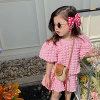 girls summer sets 2022 baby girl summer top and bottom set kids two piece outfits korean children clothing kids fashion clothes