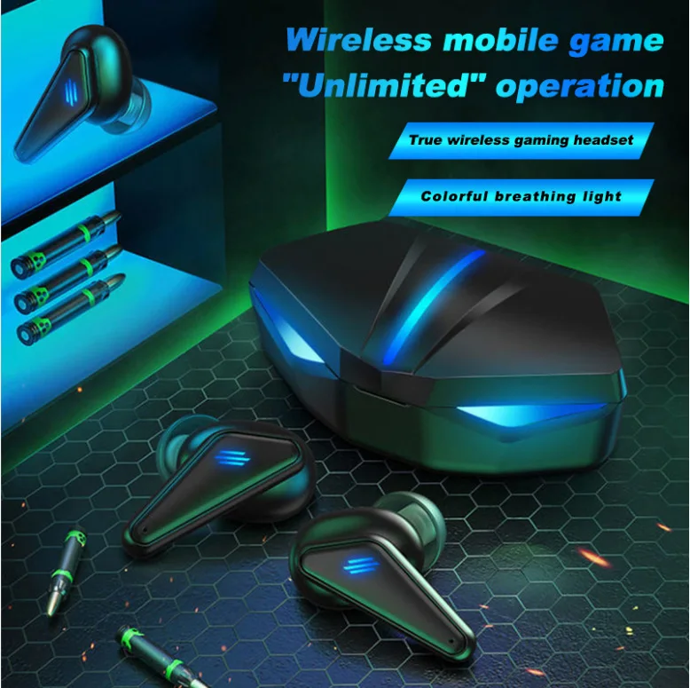 

Беспроводные Bluetooth-наушники K55, игровые наушники для киберспорта, мобильные игры с одним и двумя ушами, TWS Bluetooth 5,0 с низкой задержкой
