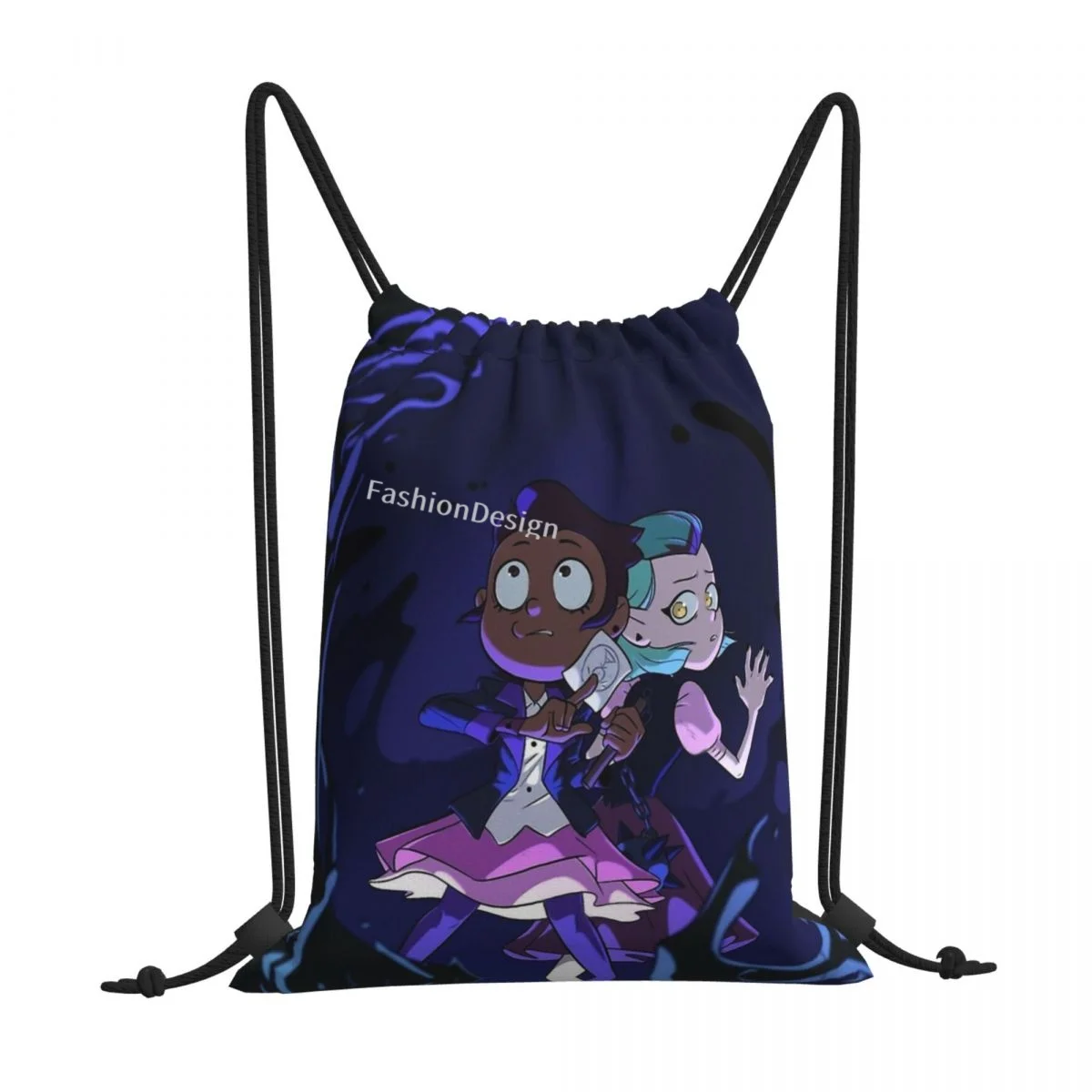 

Милые сумки на шнурке Night The Owl House x Amphibia, многофункциональный портативный рюкзак для хранения обуви и одежды для подростков