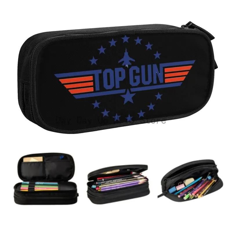 

Custom Tom Cruise Maverick Film Top Gun Kawaii Pencil Cases Girl Boy Large Capacity Pencil Pouch School Accessories