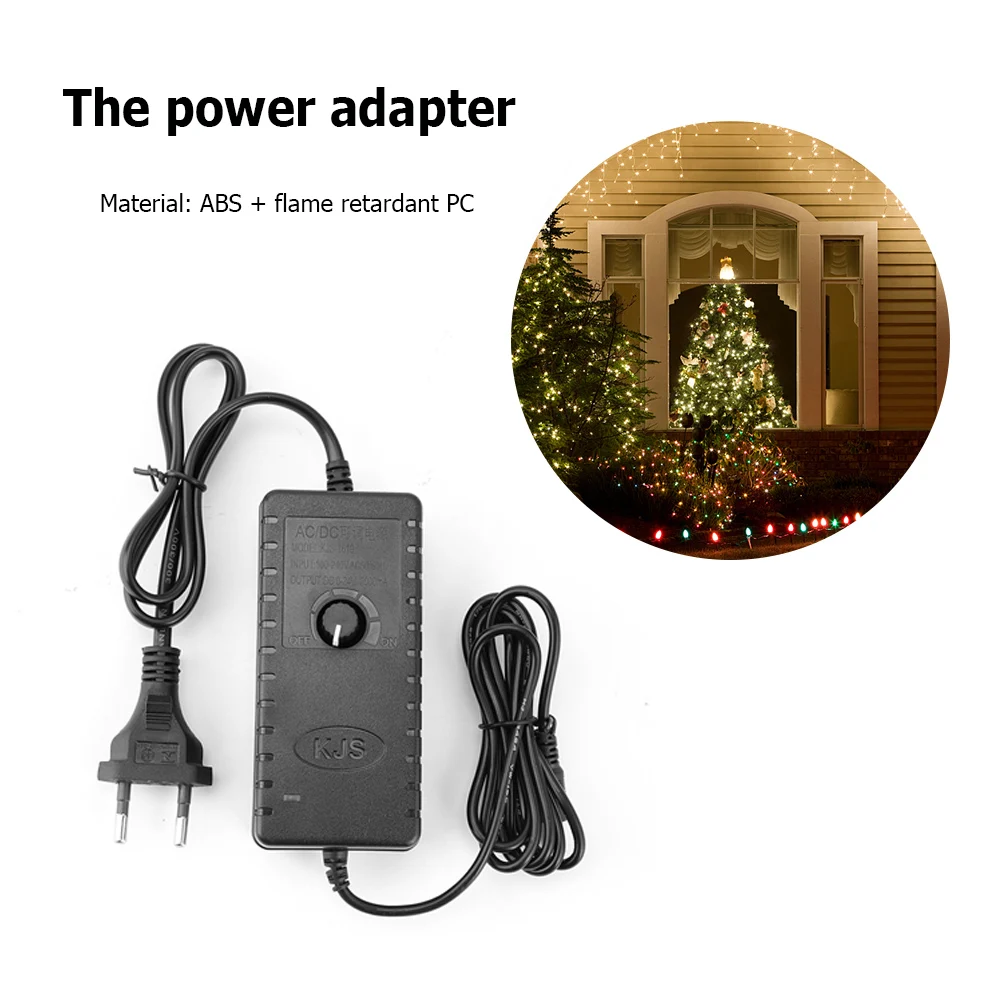 

3-24V 2A Power Supply Source Universal 36W Adjustable Voltage Power Adapter Charger for LED Light Bulb Strip CCTV