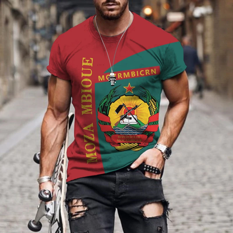 

2022 New Summer Men's T Shirt National Flag National Emblem Pattern Men's Oversized Clothes 3D Printed T-Shirt Casual Sportswear