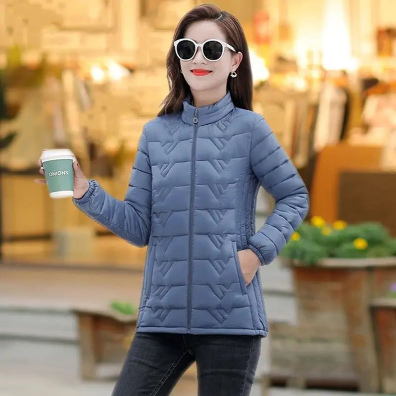 Women Jacket 2023 New Autumn Winter Fashion Parkas Female Thin Down Cotton Lady Casual Short Warm Loose Coat Ladies C05