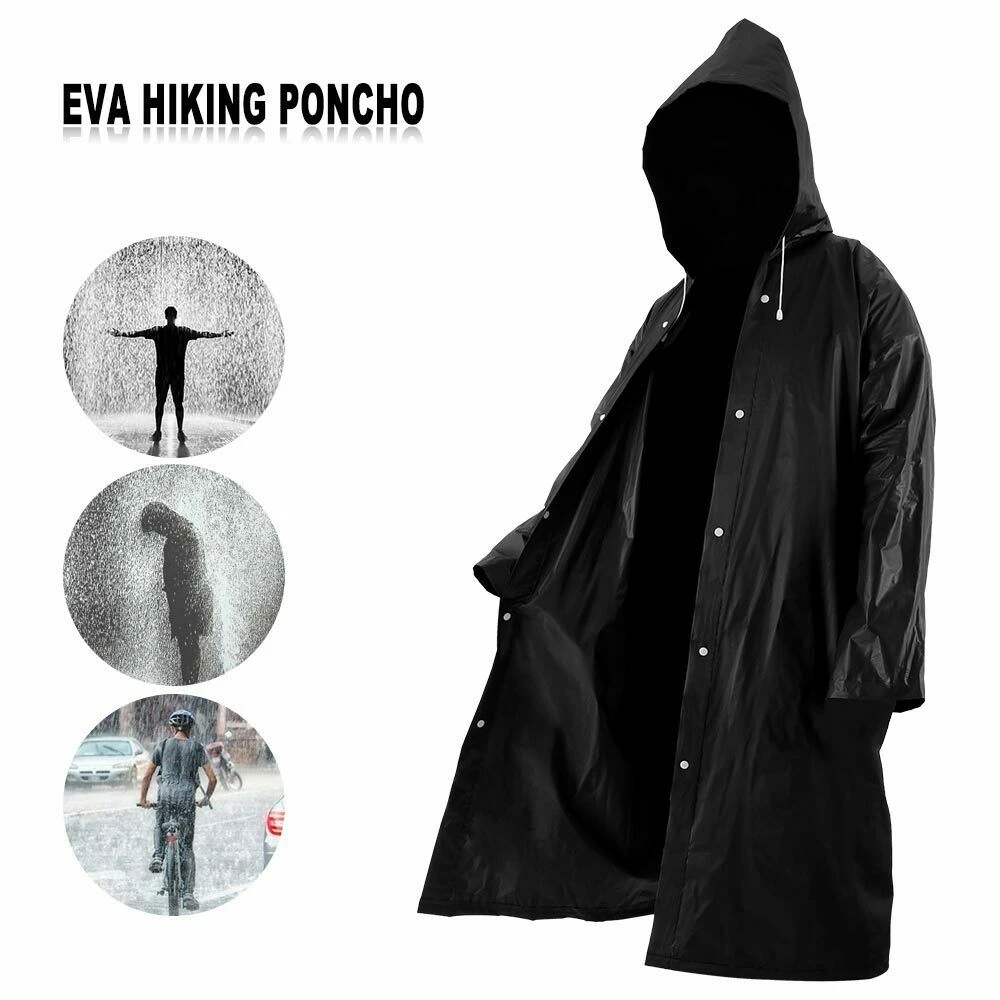 Women Men Rain Coat Hooded For Outdoor Hiking Travel Fishing Climbing Thickened Poncho Raincoat