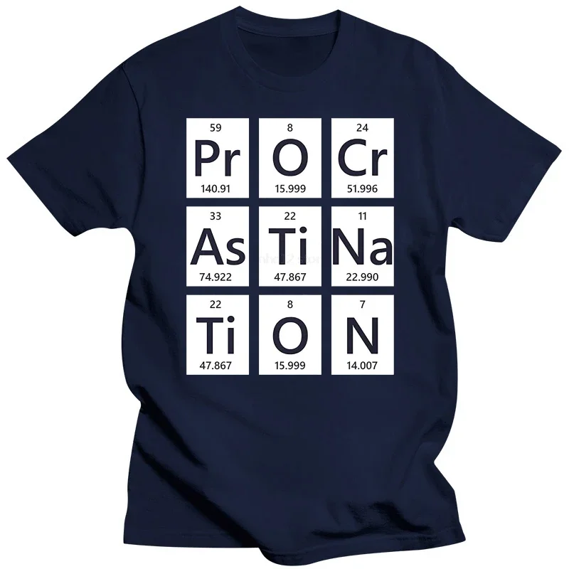 Новинка 2019 летняя повседневная футболка химика прокрастинация таблица