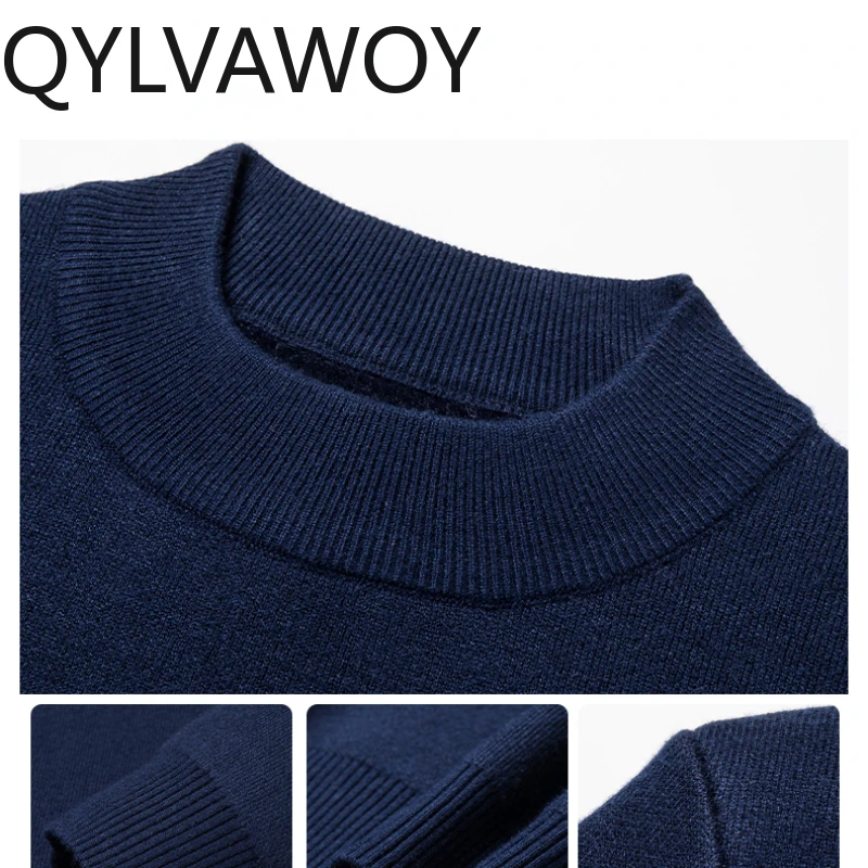 Мужские свитеры QYLVAWOY теплые пуловеры для мужчин осенне-зимняя одежда вязаный