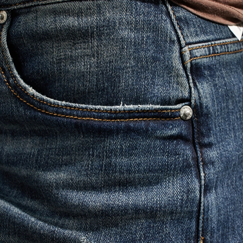 American Vintage Jeans Men's spring new trend straight pants patch old men's youth simple and versatile pants