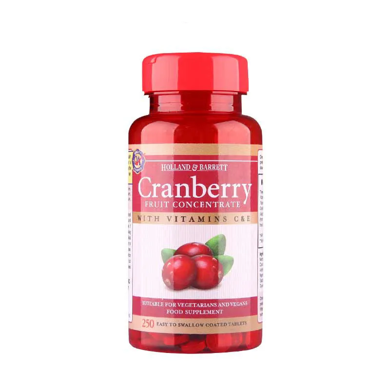 

Free shipping cranberry fruit concentrate with vitamins C & E 250 pcs