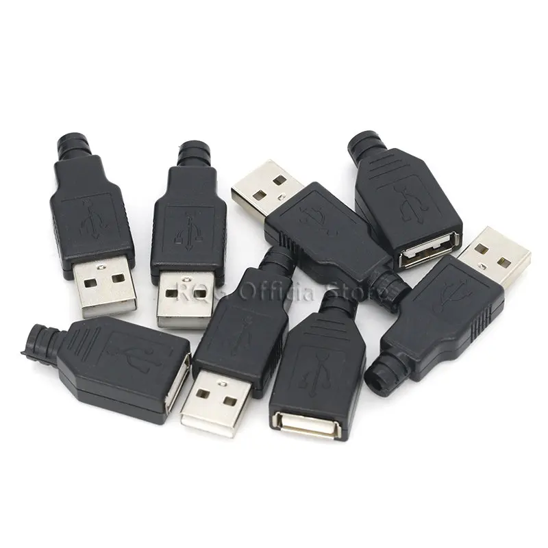 10 шт. 4-контактный разъем USB Type-A папа | Строительство и ремонт