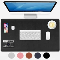 solid colors 9040cm portable large mouse pad gamer waterproof pu leather desk mat computer mousepad large keyboard table cover