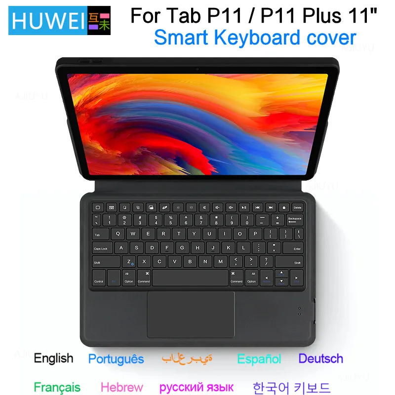 Чехол с клавиатурой HUWEI для Lenovo Tab P11 TB-J606F Plus TB-J606X TB-J607F противоударный