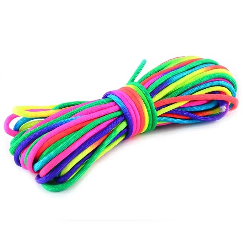 

Colorful 4mm 550 Paracord 7 Strand Rainbow Parachute Cord Rope