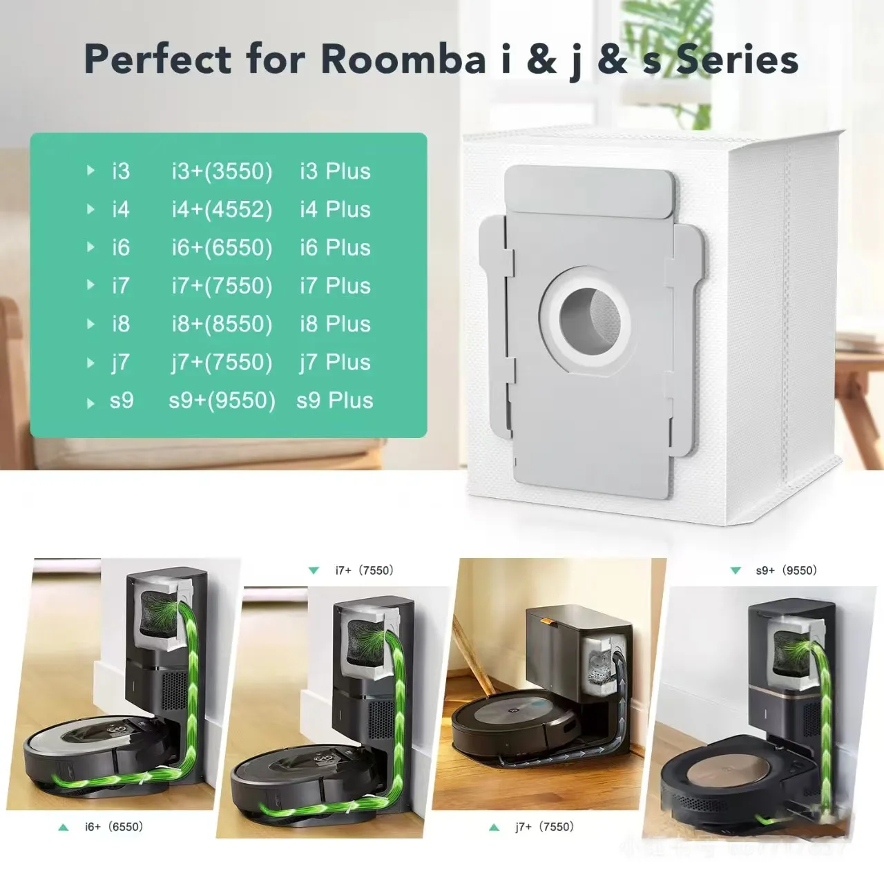 Фото Запасные части для мешков для пыли для iRobot Roomba i1+ i3+ i4+ i5+ i6+ i7+ i8+ s9+ Combo j7+ Combo i8+ Замена робота-пылесоса №3