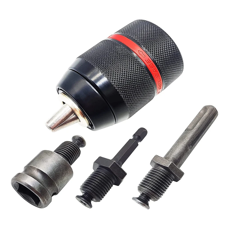 

1Set Metal Heavy Duty 1/2-20UNF 13Mm Hardware Tool Keyless Drill Chuck Hex Shank/SDS/Socket Square Female Adaptor