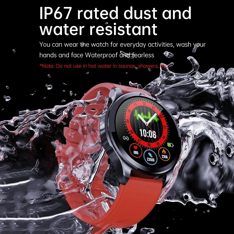 New ECG+PPG Blood Glucose Smart Watch Men Sport Fitness Tracker Glucose Meter Thermometer Health Watch Bluetooth Call Smartwatch images - 6