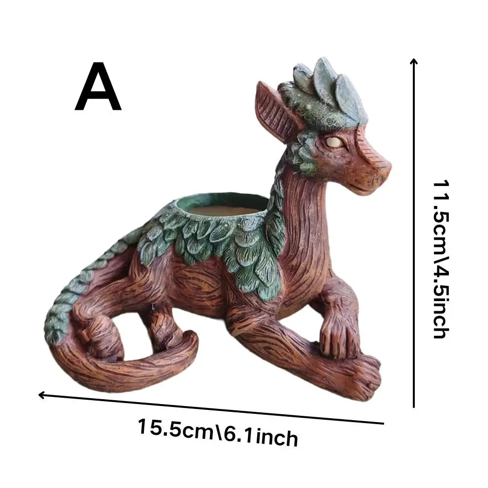 

Горшок для суккулентов в форме дракона из резины