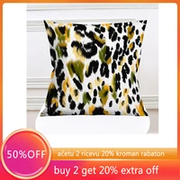 leopard print cushion cover 40x40cm polyester linen pillowcase home decoraction luxury pillow case use for sofa car seat covers