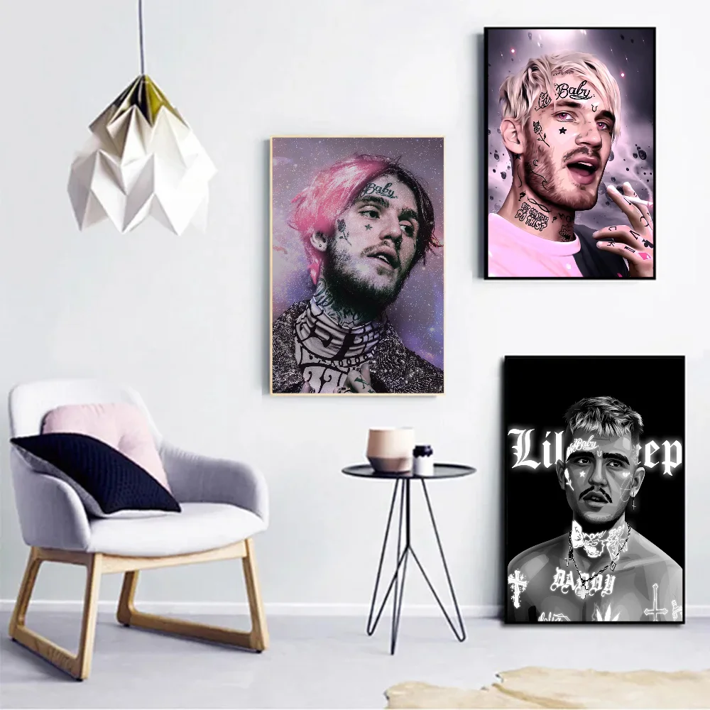 Музыкальный Рэпер В Стиле Хип-хоп Lil Peep Самоклеящиеся Настенные Художественные