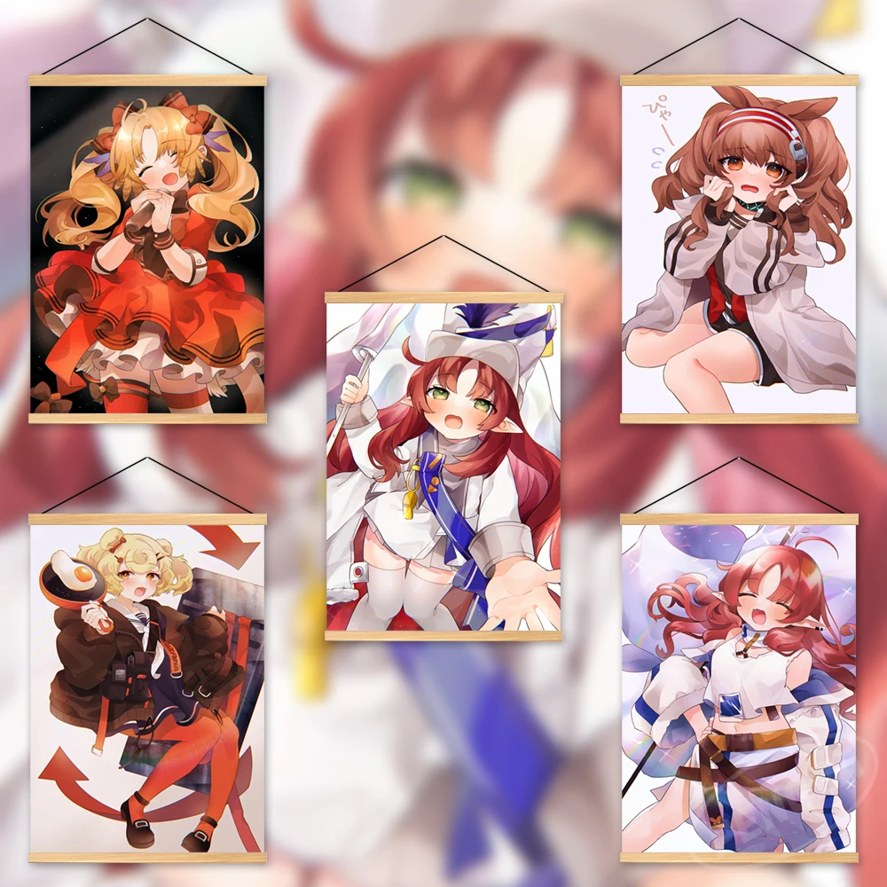 

Canvas Arknights Modular Home Room Decor Myrtle Prints Painting Wooden Suzuran Hanging HD Poster Gummy Wall Art Anime Pictures
