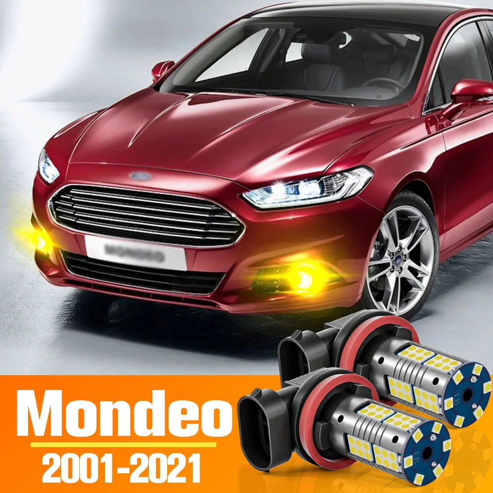 2 sztuki świateł przeciwmgielnych LED do Ford Mondeo 3 4 5 Akcesoria Żarówka 2001-2021 2008 2009 2010 2011 2012 2013 2014 2015 2016 2017 2018