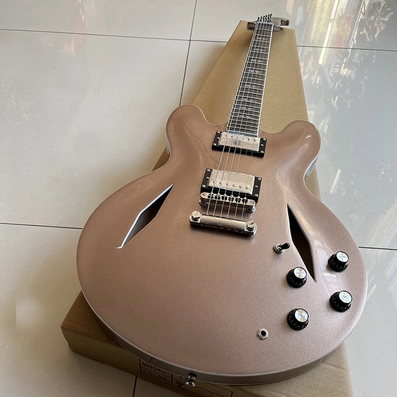 

Classic jazz electric guitar, fingerboard inlay, professional-grade wood, feel what, music moving, free delivery to home.