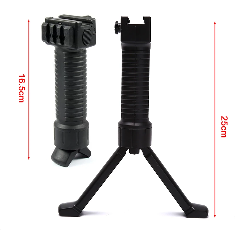 

SunTzu Grip Bipod Nylon Paintball Airsoft Bracket Rail Adapter 20mm Swing Head Mount Assist Hunting Accessories