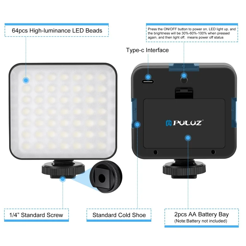 лампа Vlog заполняющий свет для телефона видеокамера Canon Nikon DSLR камера 49LED 3 Вт видео свет лампа для холодного башмака