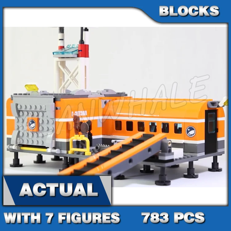 

783pcs Town Arctic Explorer Base Camp Ice Driller Husky Sled Scooter 10442 Building Blocks Toy Bricks Compatible with Model