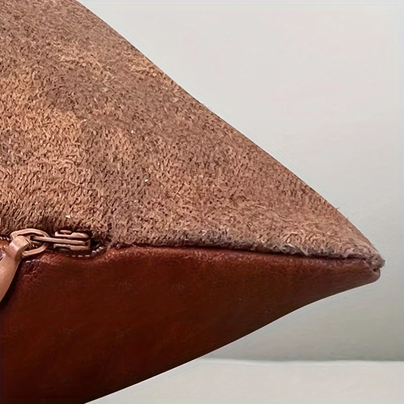 Наволочка Из Искусственной Кожи В Стиле Бохо Большой Квадратный Декоративный