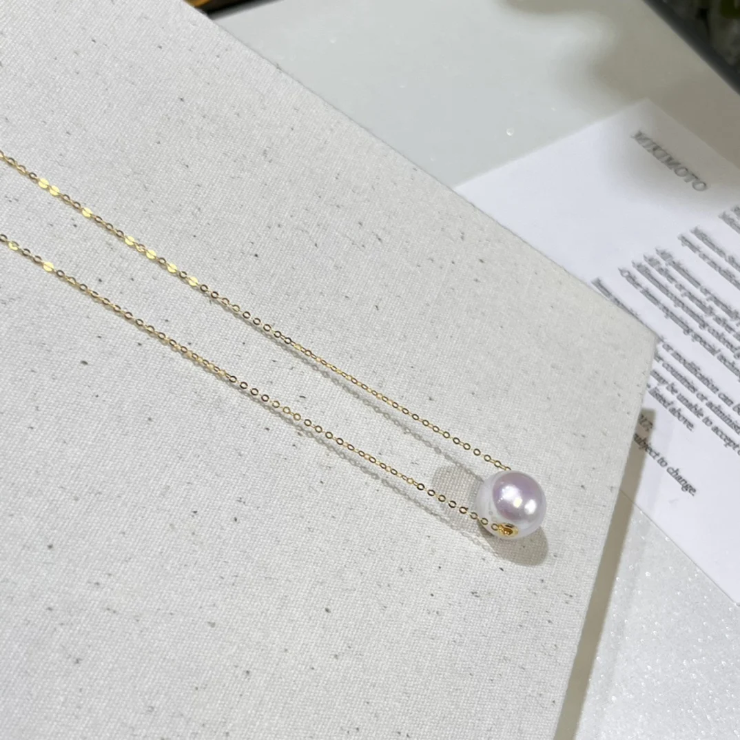 Цепочка из 18-каратного золота для Эдисона 10-11 мм