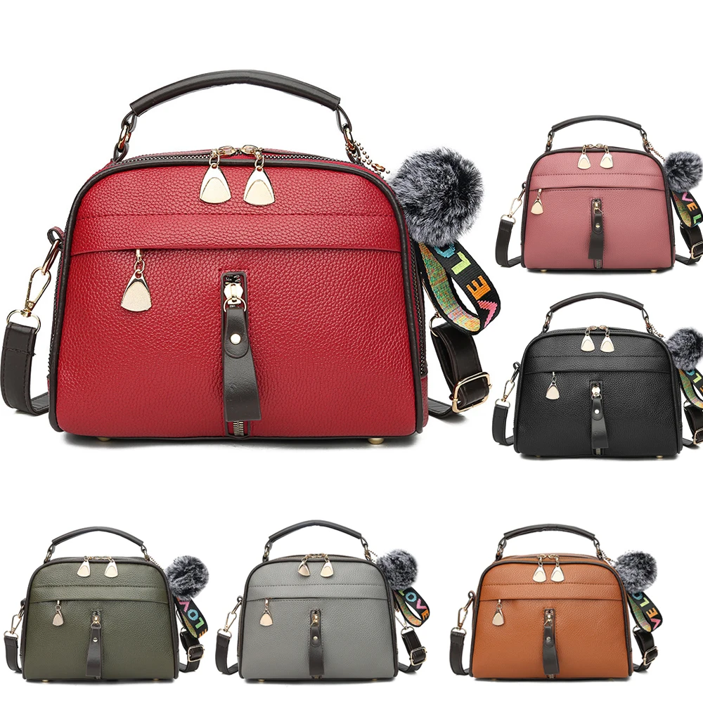 

Fashion New Women's Handbags PU Leather Shoulder Bag Female Casual Satchel Messenger Bags Multiple-Pockets Zipper Crossbody Bag