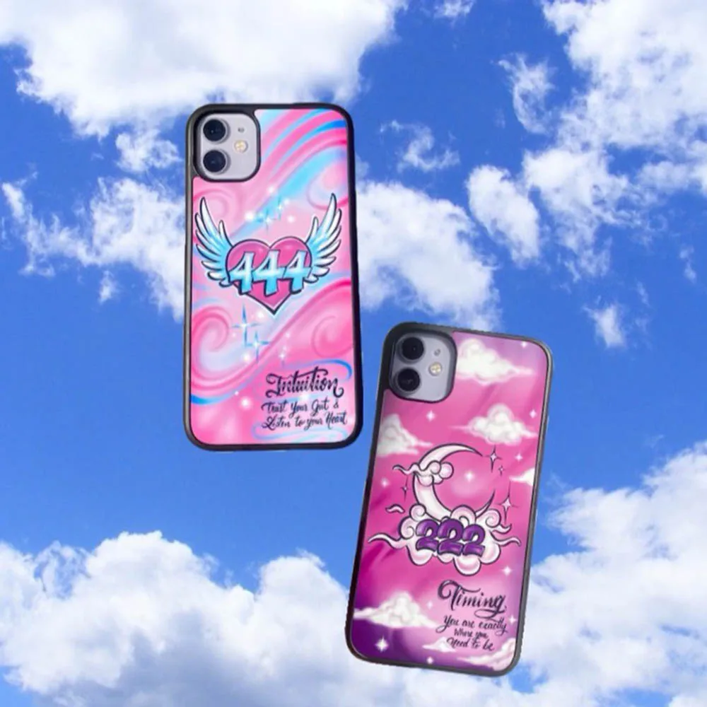 Модный чехол для телефона серии Angel Number Iphone 14 13 Mini 11 12 Pro Max 7 8 Plus X Xs XR PC