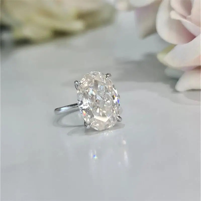 JY Jewelry 4.0CT Овальная огранка E VS1 IGI Сертификат CVD Lab Diamond Solitairy Кольца для женщин