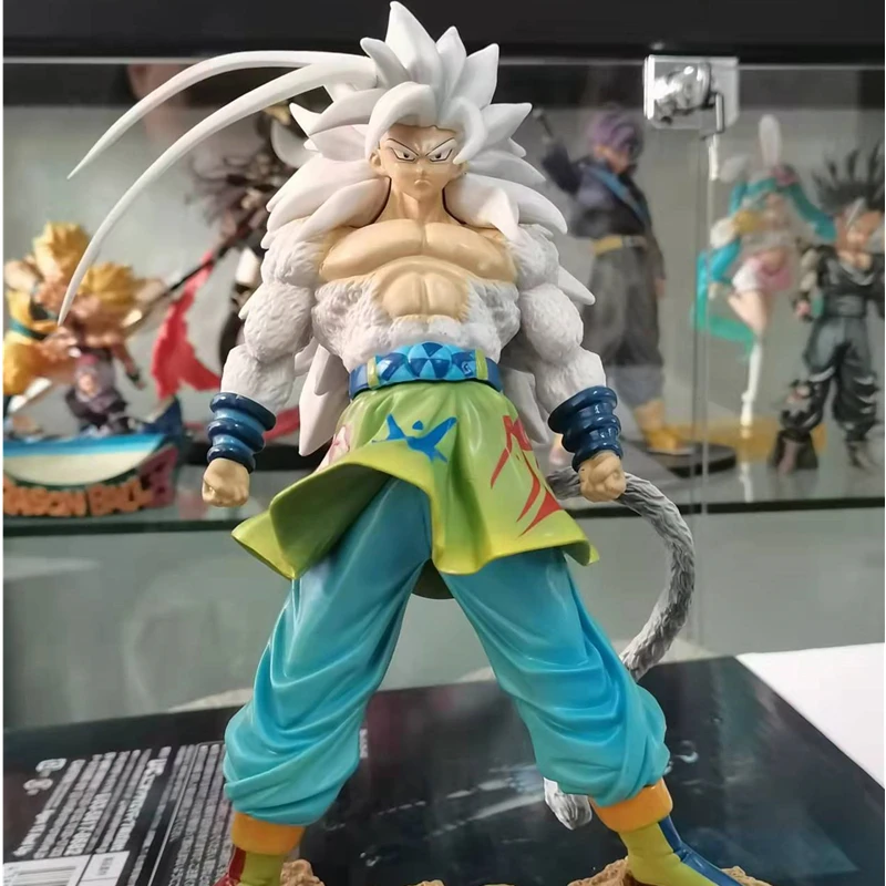 

Anime Dragon Ball Character White Hair Super Five Goku Model Doll Cosplay Toy Living Room Decoration Boy Christmas Birthday Gift