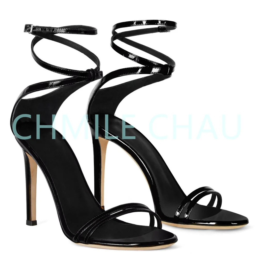 

CHMILE CHAU Women's Shoe 2023 Summer New Temperament Banquet Ankle Strap High Heel Open Toe Sandals sandalias de mujer 44-CHC-30