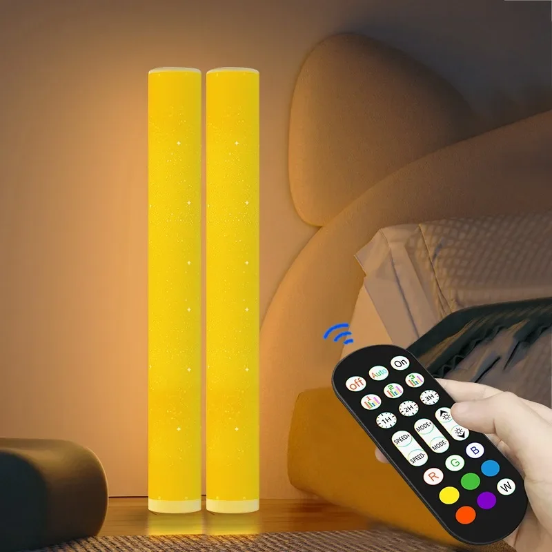 Угловой торшер RGBIC для гостиной 2 шт. синхронизированная смена цвета смарт-музыки