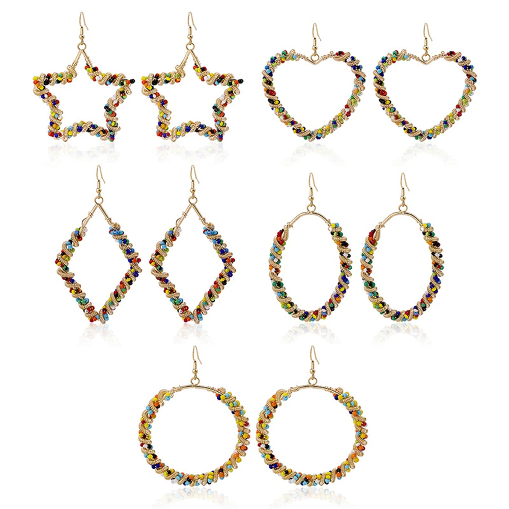 

Bohemian Colorful Rice Beads Earring For Women Jewelry Spring Summer Dress Clothes Accessory Modern Women's Earrings 2022