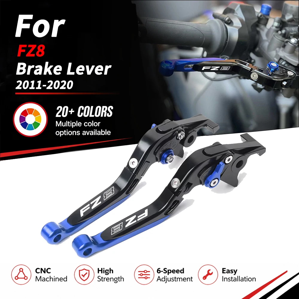 Фото Для мотоциклов YAMAHA FZ-8 FZ 8 FZ8 2011-2020 2019 2018 2017 2016 2015: Аксессуары для мотоциклов, регулируемые короткие/длинные тормозные и сцепные рычаги с ЧПУ №1