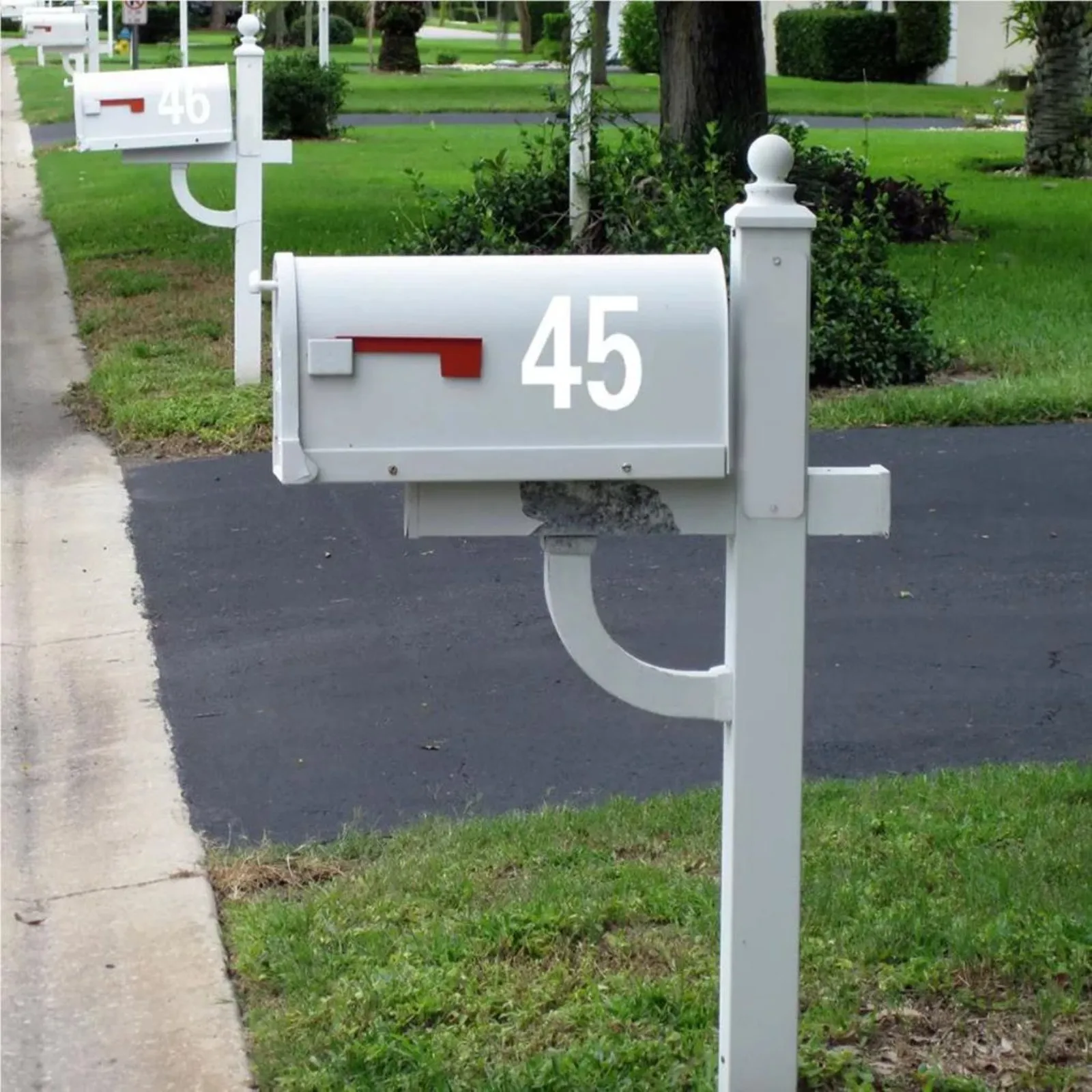 4 шт./упаковка 3-дюймовые светоотражающие наклейки в виде почтовых ящиков