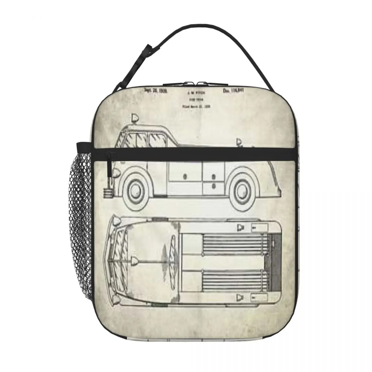 

1939 пожарная машина патент Mark Rogan ланч-тоут сумка для обеда мешок обеда ребенка Ланч-бокс термальный