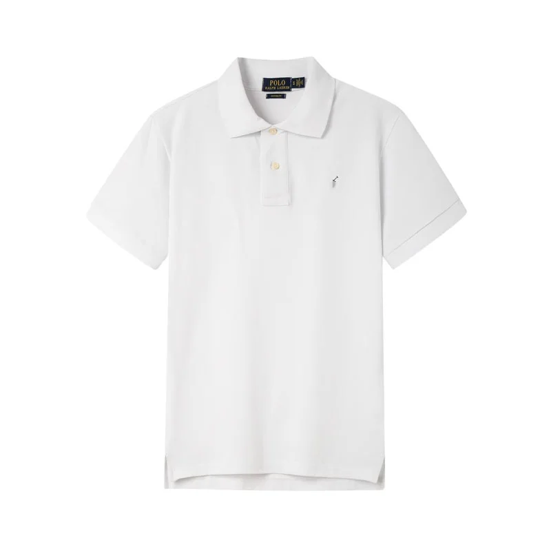 

Business Male Clothes Summer Fashionable Trend Office Casual Solid Color Polo T-shirt Men's Pockets Short Sleeve Pullovers Tops