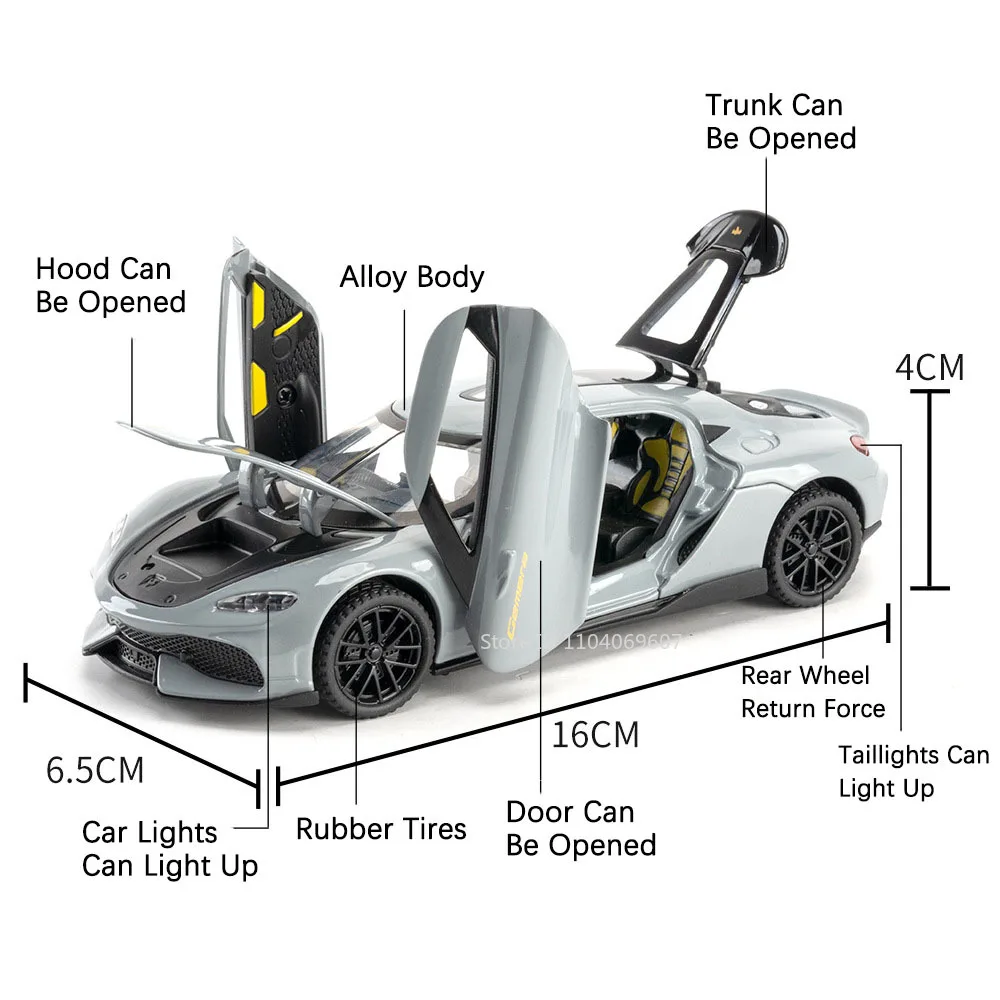 KNSG Gemera Масштаб 1:32 Литая Под Давлением Модель Автомобиля Игрушечный Спортивный