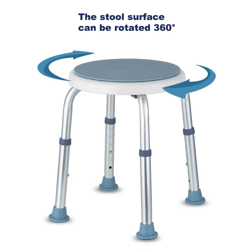 rotatable stool non slip bath chair 6 gears height adjustable pregnant woman elderly bath tub shower chair seat safe bathroom free global shipping