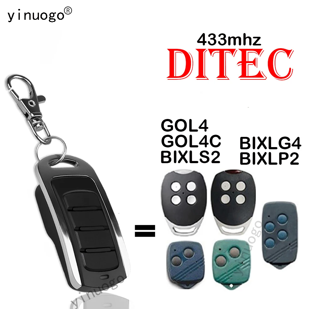 

DITEC GOL4 GOL4C BIXLG4 BIXLS2 BIXLP2 Garage Remote Control 433mhz Garage Door Opener Command Wireless Transmitter Key 433.92MHz