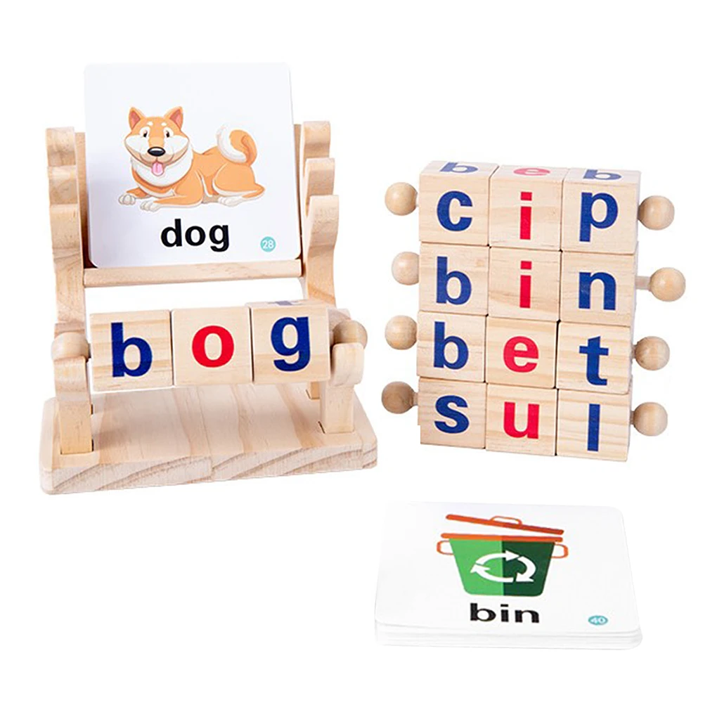 

Children English Letter Alphabet Spelling Studying Card Kit Educational Interactive Toys Parent-child Cards Kindergarten