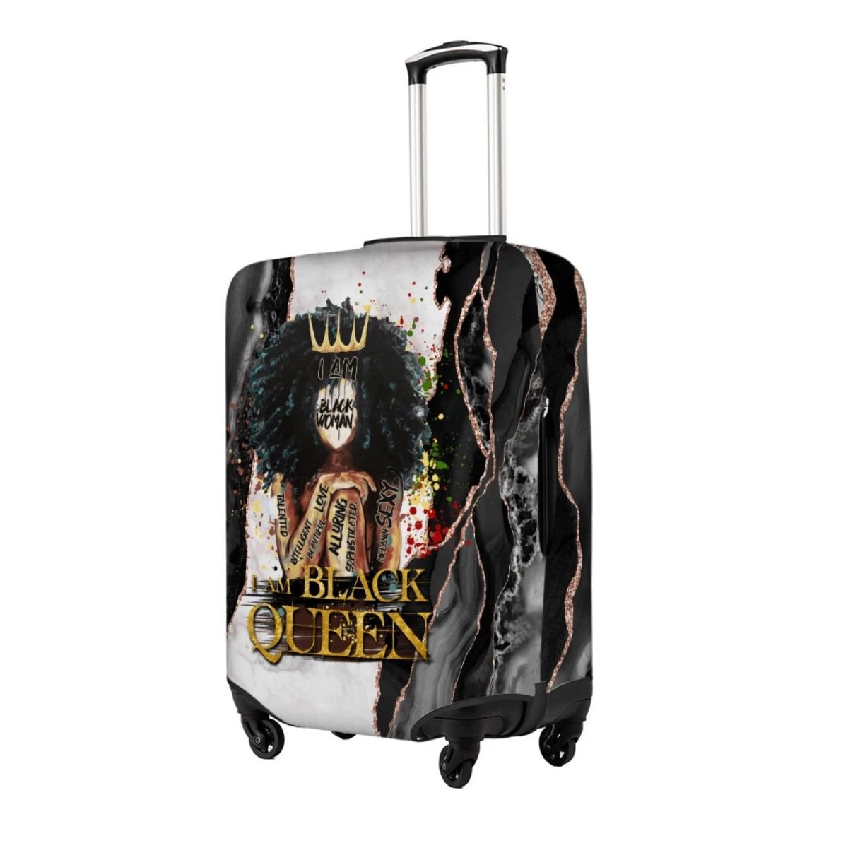 Luggage Covers King And Queen Personality Print Valentine's Gift Suitable for 18-32inch Dust Cover Travel Accessories