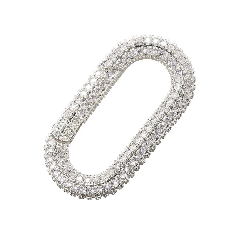 Медные металлические застежки-крючки карабин с переходными кольцами концевые