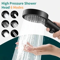 6 modes adjustable shower head high pressure water saving shower one key stop water massage shower head for bathroom accessories
